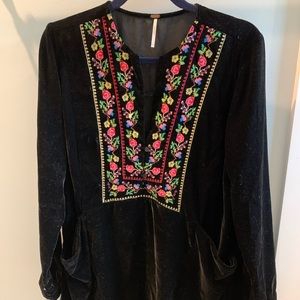Free People velvet tunic dress